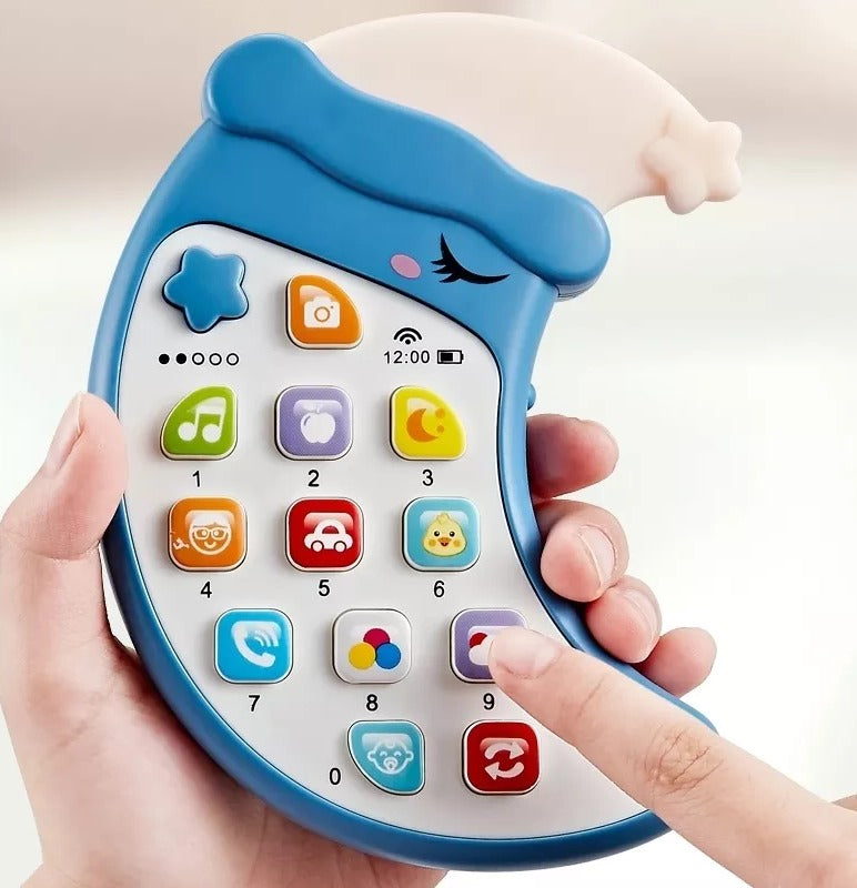 Fidtoy My First Light Mobile Phone Baby Phone Plastic Interactive Toy with Sounds Music Big Buttons Night Light for Toddlers 18M+