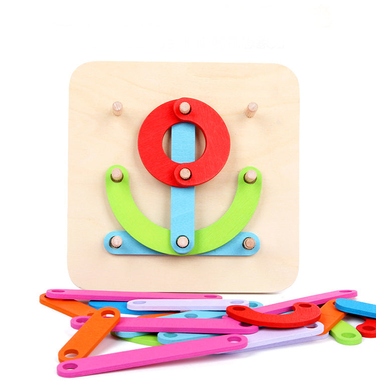 Fidtoy Numbers and Letters Jigsaw Puzzle Wooden Toy