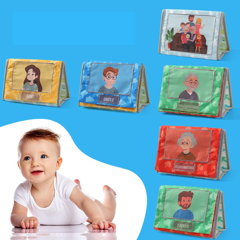 Toddler Insertable Family Album First Photo Album Plush Tactile Sensory Customisable Cloth Book