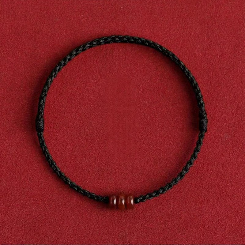FREE Today: Confidence and Protection Minimalist Red Agate Abacus Bead Bracelet Anklet - Black Anklet (Anklet Circumference: 6.7–9.8 in/17–25 cm) - image 4