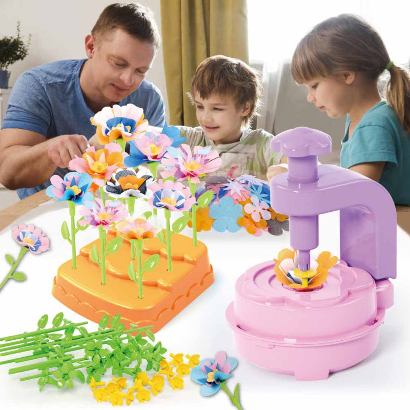 DIY Flower Bouquet Making Kit Kids Craft Set Creative Play Toys for Kids 3+ with Flower Press