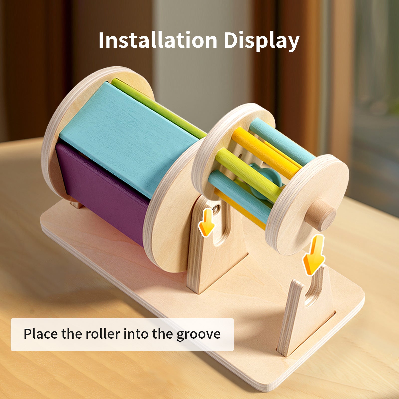 Tambour double Montessori pour tout-petits avec miroir et son