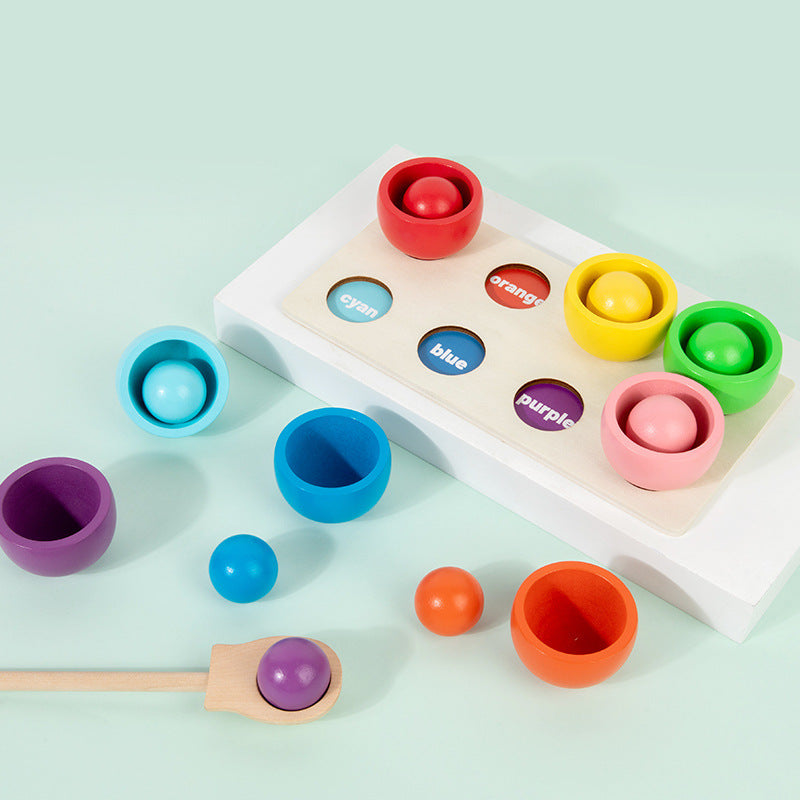 Planche de tri des couleurs Montessori avec balle et tasses
