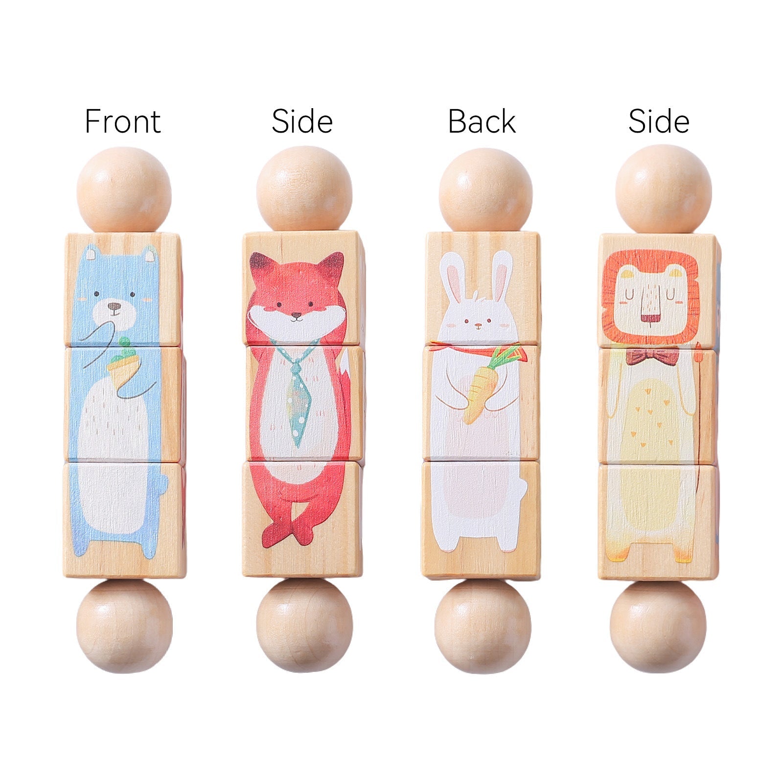 Montessori Wooden Rotating Puzzle