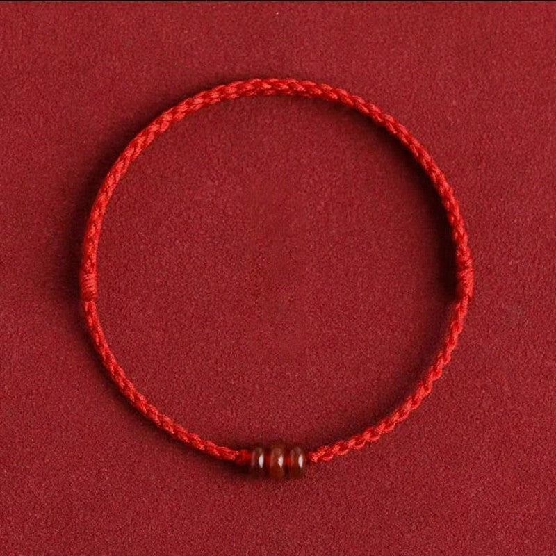 FREE Today: Confidence and Protection Minimalist Red Agate Abacus Bead Bracelet Anklet - Red Anklet (Anklet Circumference: 6.7–9.8 in/17–25 cm) - image 2