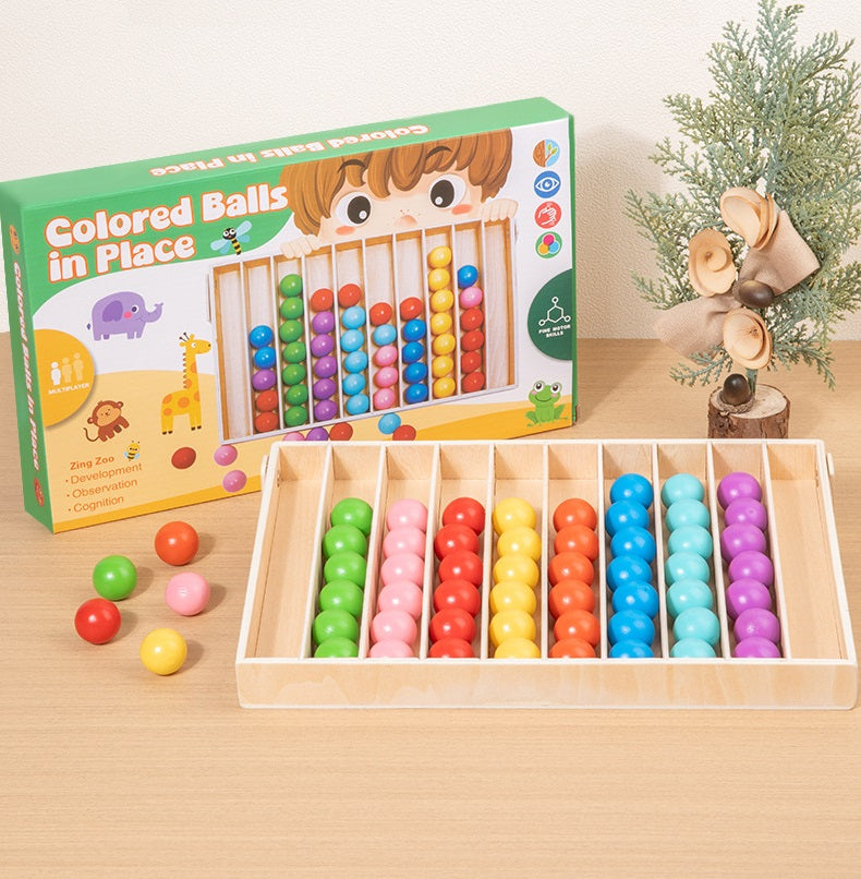 Tableau de tri des couleurs Montessori avec balle