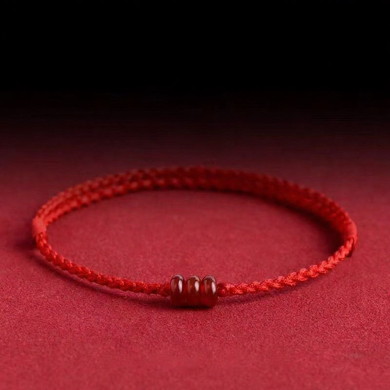 FREE Today: Confidence and Protection Minimalist Red Agate Abacus Bead Bracelet Anklet - Red Bracelet (Wrist Circumference: 5.5–7.1 in/14–18 cm) - image 0