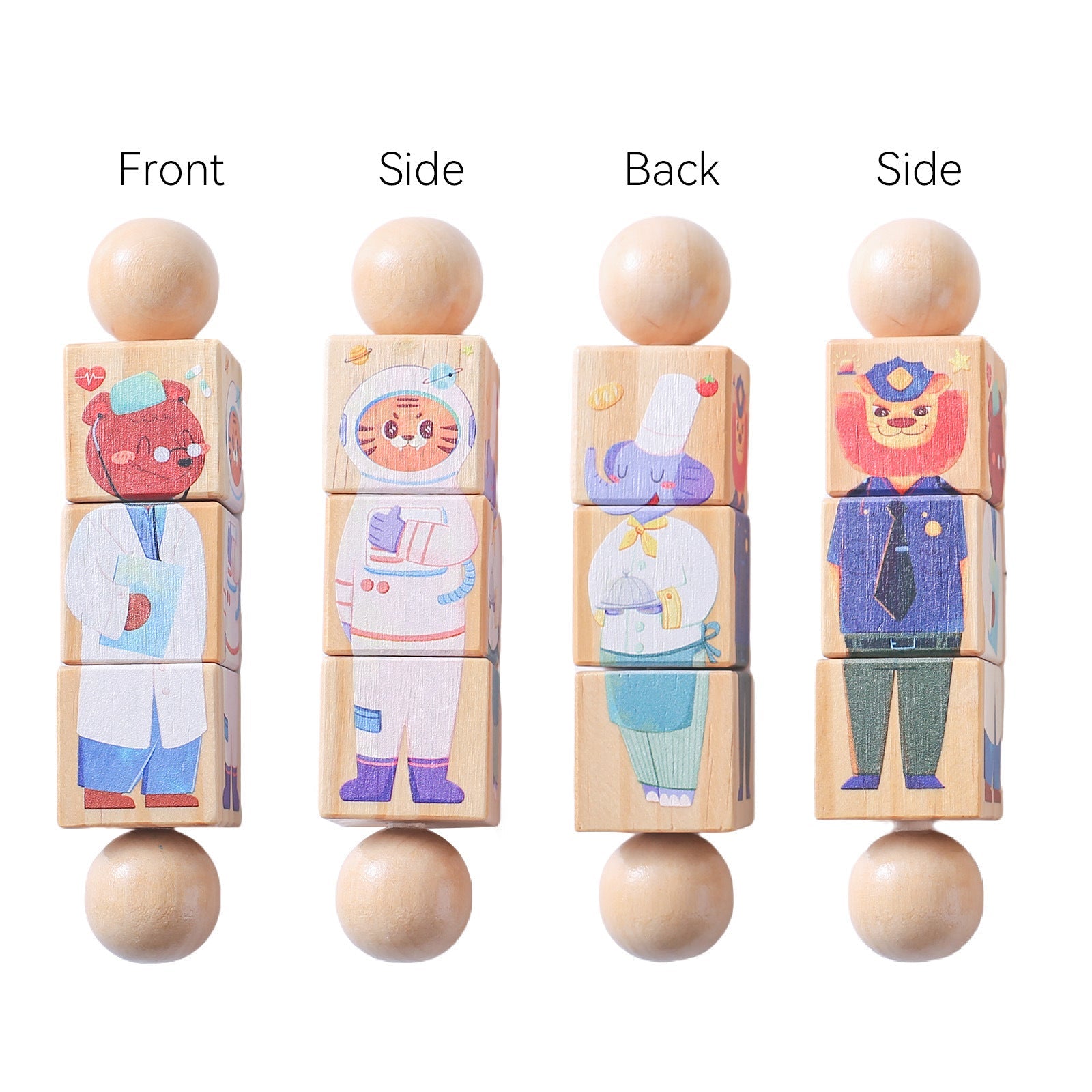 Montessori Wooden Rotating Puzzle