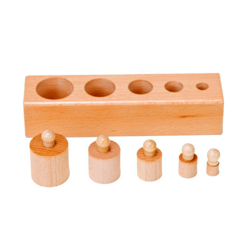 Cilindros de Colores con Botón Montessori