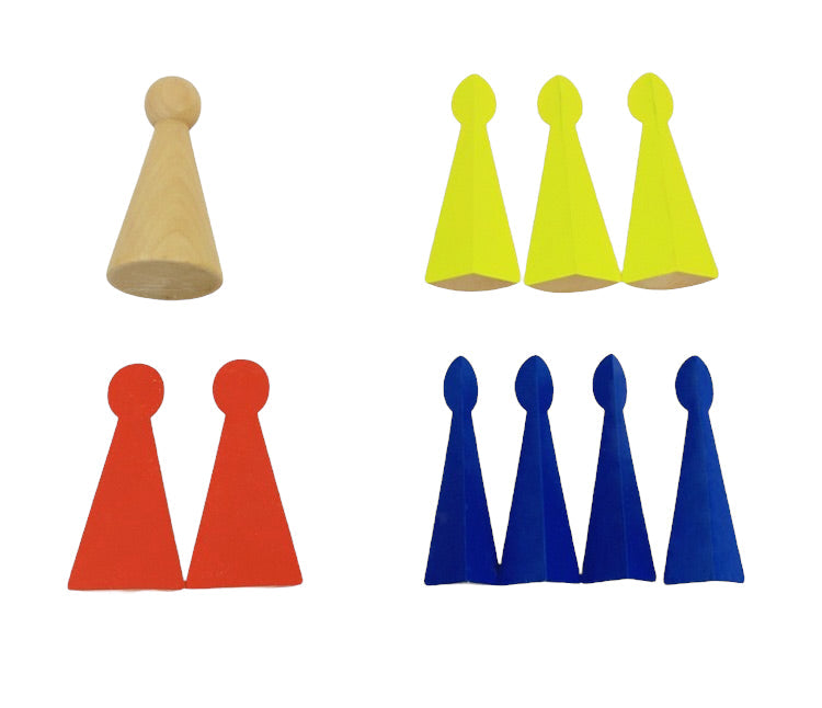 Montessori Fracciones Bolos Muñeca Pata de Palo Tabla Clasificadora