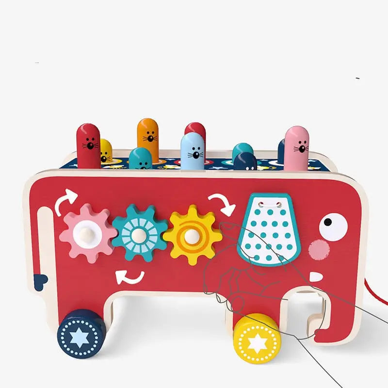 Fidtoy Banco de Pilonaje Montessori para Niños Pequeños – Juguete Musical de Martillo de Madera para Aprendizaje Temprano y Habilidades Motoras Finas