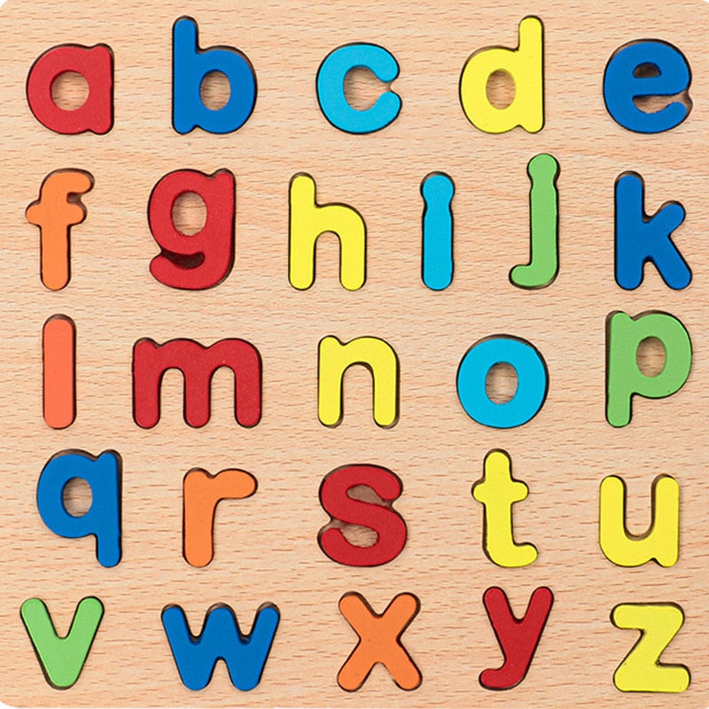 Fidtoy 3D Wooden Puzzle for Kids – Alphabet, Numbers & Shapes Learning Toy for Preschoolers 3-6 Years