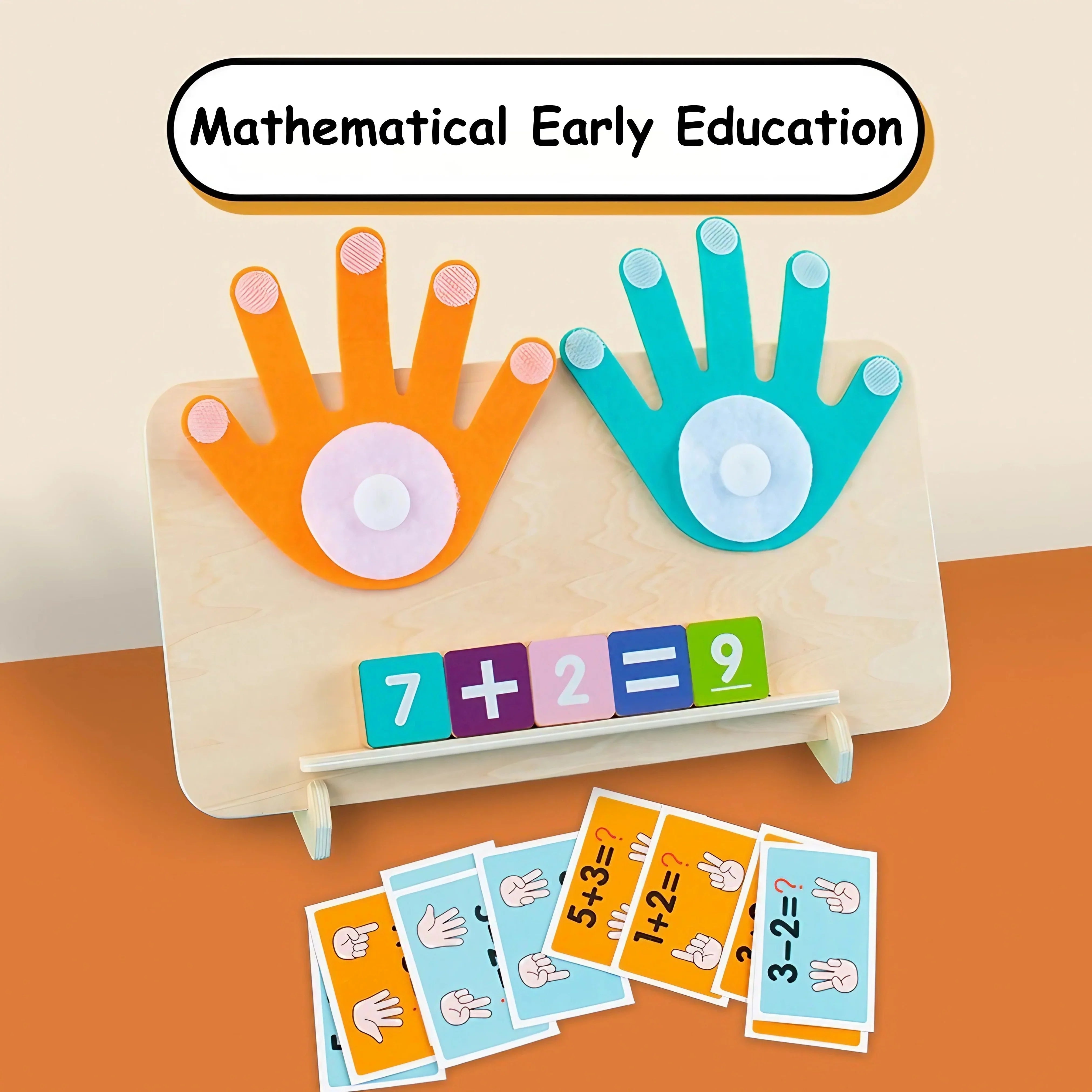 Fidtoy Montessori Math Learning Toy for Kids 3+ Counting Addition Subtraction Board with Number Blocks and Tracing Writing Practice