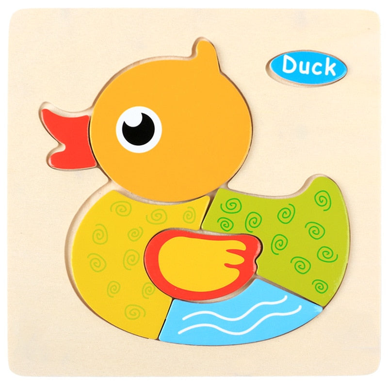 Montessori Wooden Cartoon Puzzles Set#1