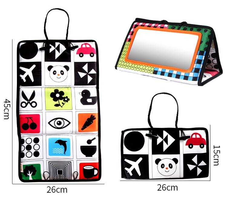 Fidtoy Tummy Time Mirror High Contrast Montessori Baby Toy