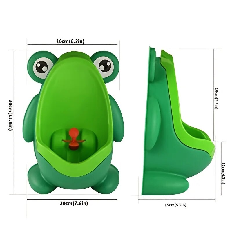 Orinal de rana para niños pequeños Fidtoy – Divertido orinal de entrenamiento montado en la pared para niños de 2 a 5 años