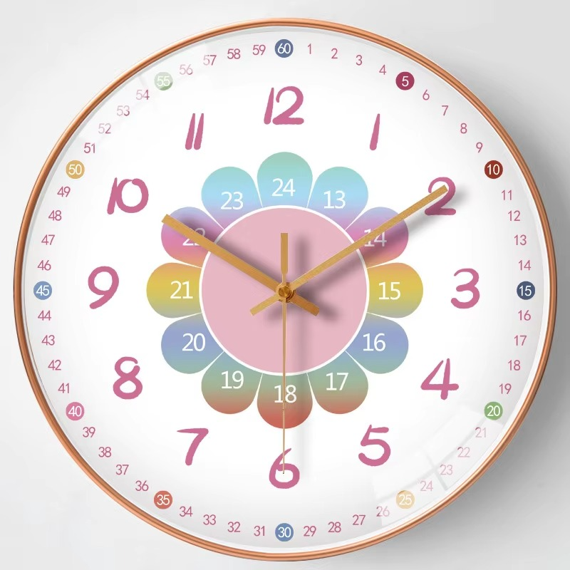 Non Ticking Home Wall Mounted Clock Wall Decor