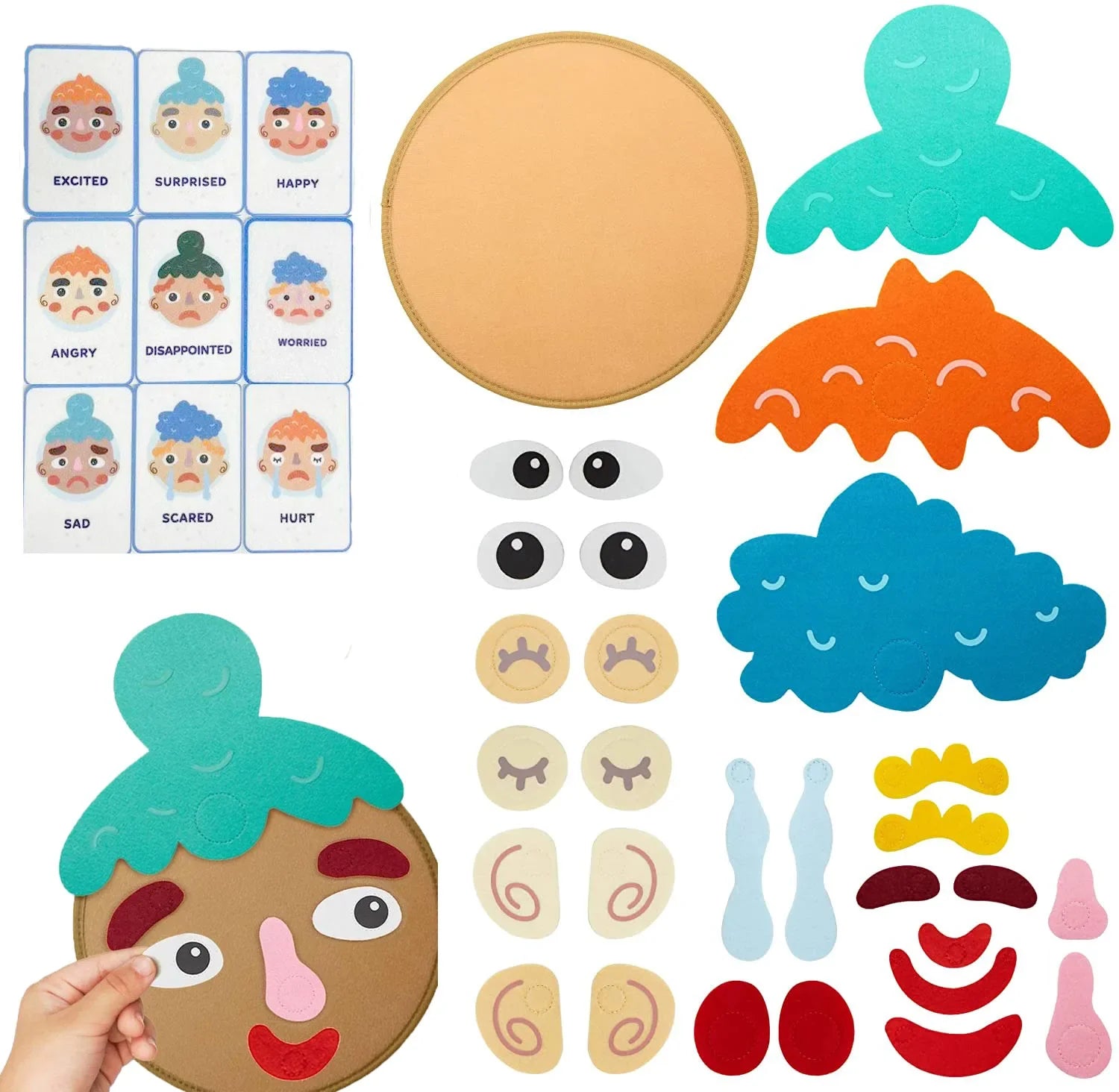 Fidtoy Facial Expression Game Montessori Emotion Learning Toy