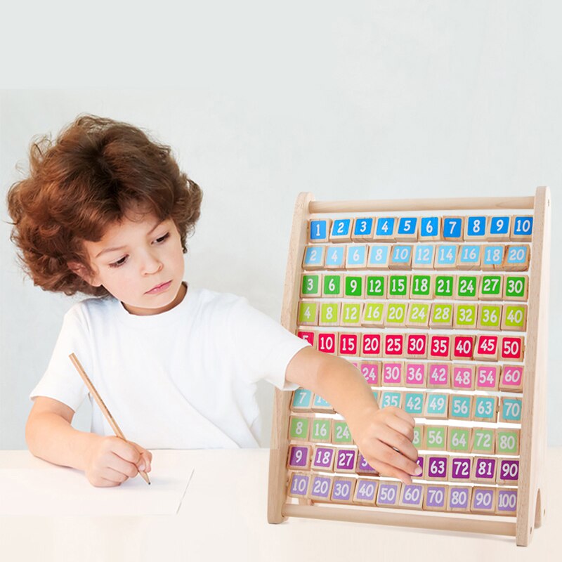 Fidtoy Planche de comptage en bois pour enfants – Jouet Montessori de mathématiques pour les 3-6 ans
