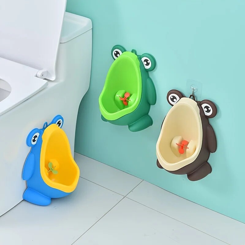 Orinal de rana para niños pequeños Fidtoy – Divertido orinal de entrenamiento montado en la pared para niños de 2 a 5 años