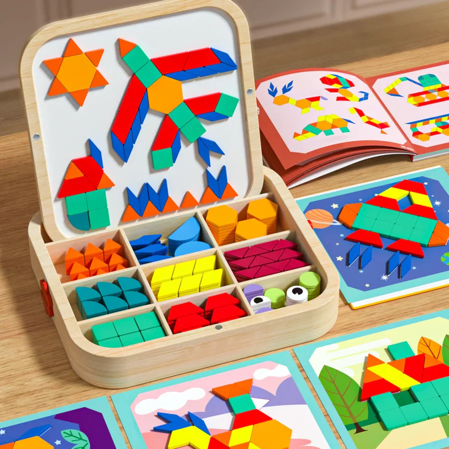 Fidtoy Puzle Magnético Tangram Bloques Juguete Educativo para Niños