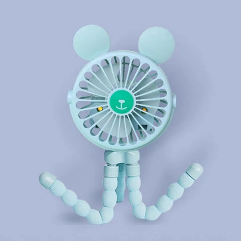 Fidtoy Ventilador Portátil para Cochecito con Clip, Ventilador de Enfriamiento para Bebé, Recargable por USB