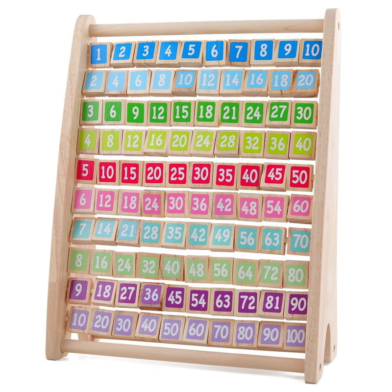 Fidtoy Planche de comptage en bois pour enfants – Jouet Montessori de mathématiques pour les 3-6 ans