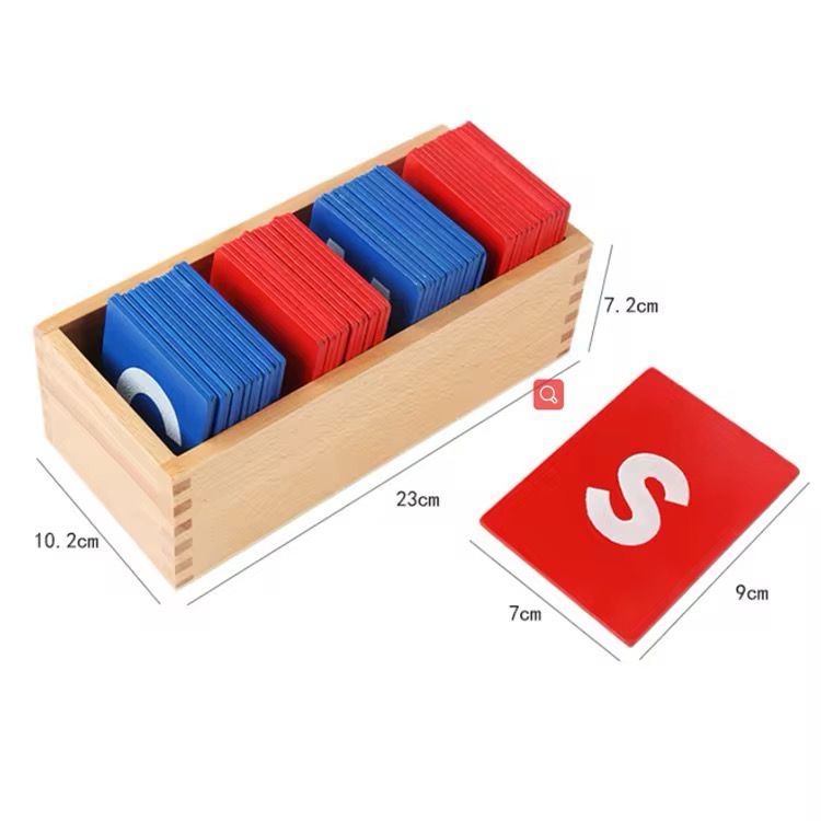 Montessori Upper and Lowercase Sandpaper Letters - Sensory Language Material for Early Writing Skills