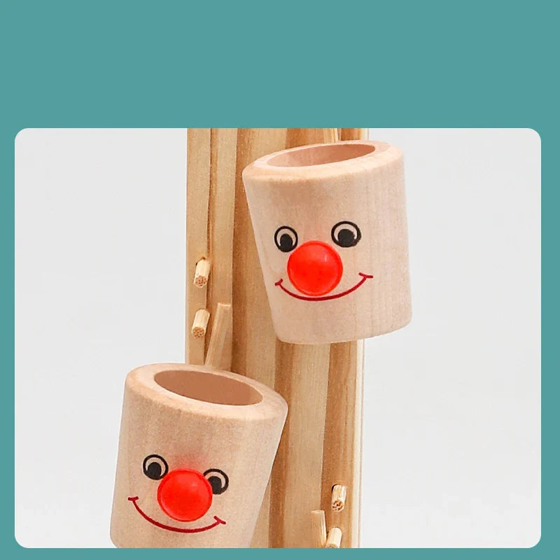 Fidtoy Wooden Marble Cup Slider - Fun & Educational Toy for Kids