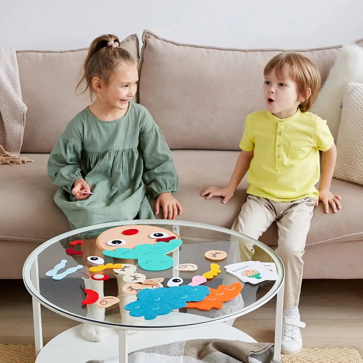 Fidtoy Facial Expression Game Montessori Emotion Learning Toy