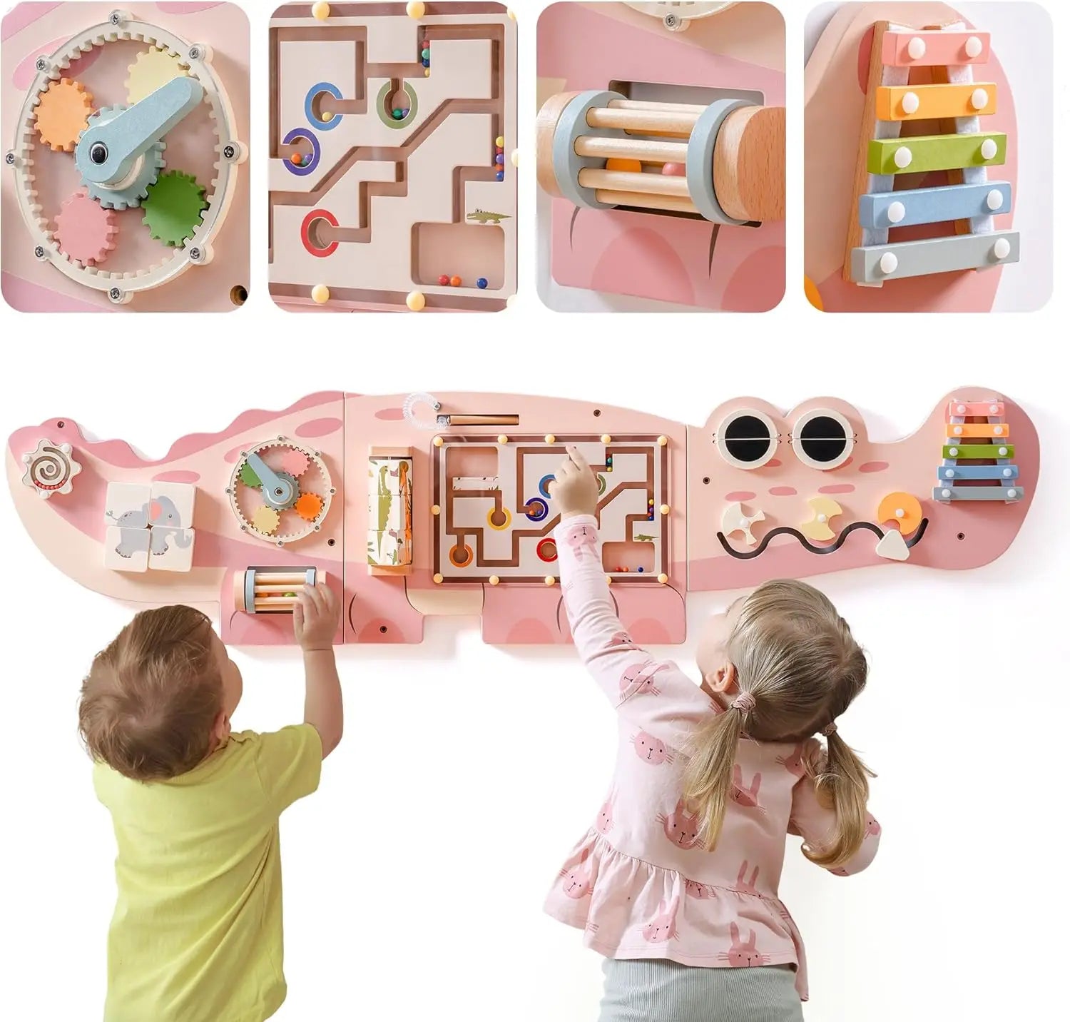 Fidtoy Robotime Wall-Mounted Busy Board - Interactive Montessori Toy for Kids