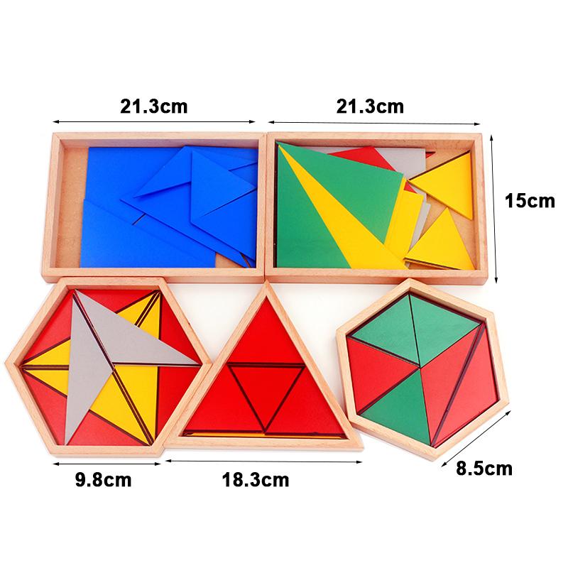 Fidtoy Set of Constructive Triangles Montessori Material
