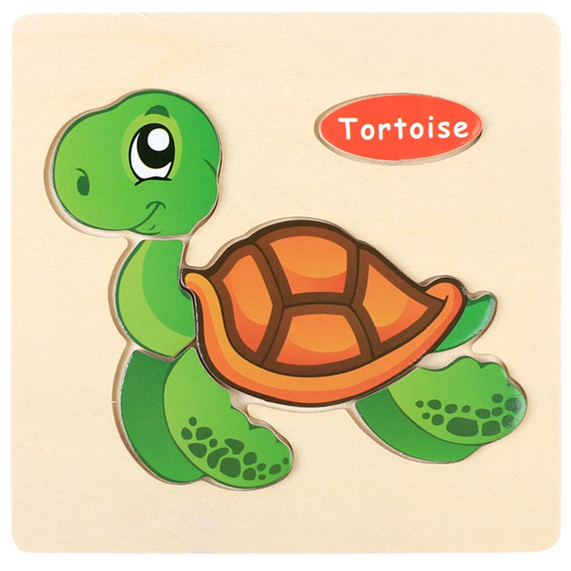 Montessori Wooden Cartoon Puzzles Set#1