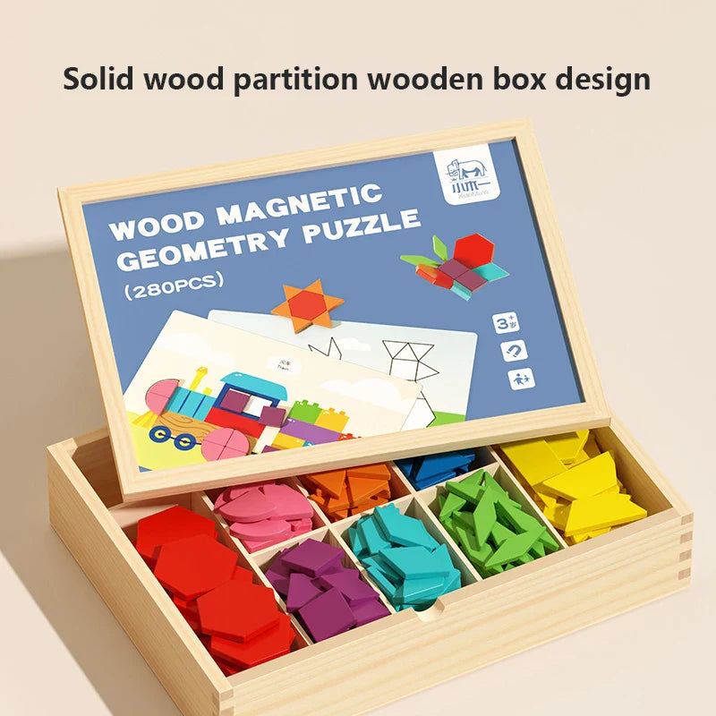 Bloques Magnéticos de Madera Fidtoy - Juguete Educativo Creativo para Niños