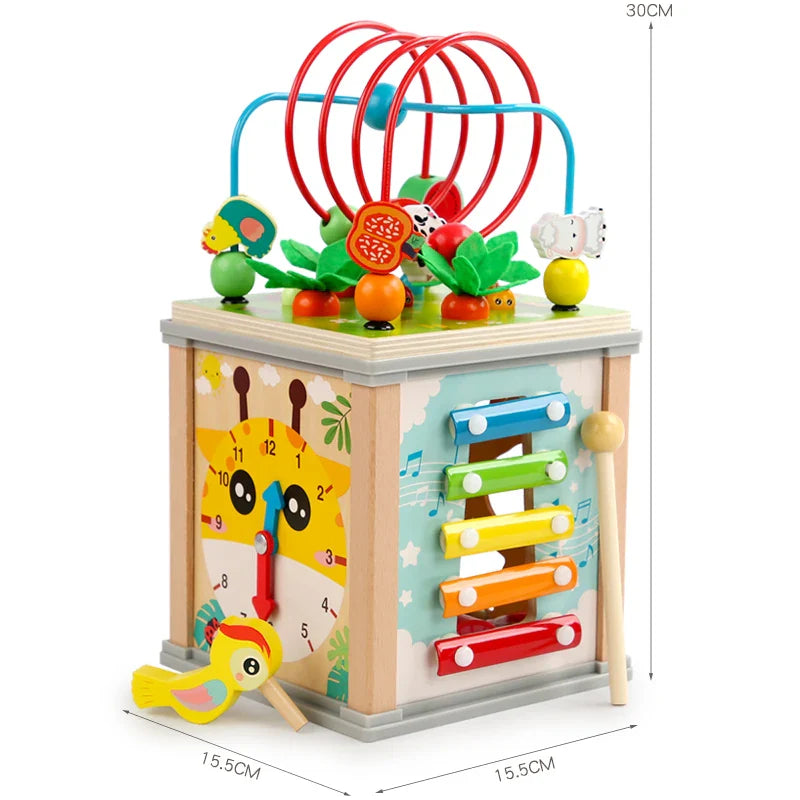 Fidtoy Multifunction Beaded Treasure Box Montessori Activity Toy