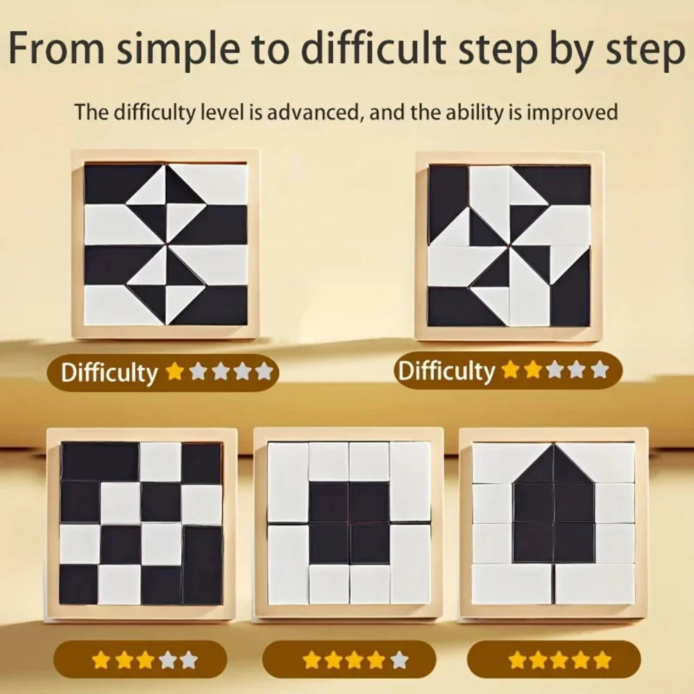 Fidtoy Logic Puzzle Game for Kids STEM Learning 120 Challenge Cards for Focus, Creativity and Problem Solving
