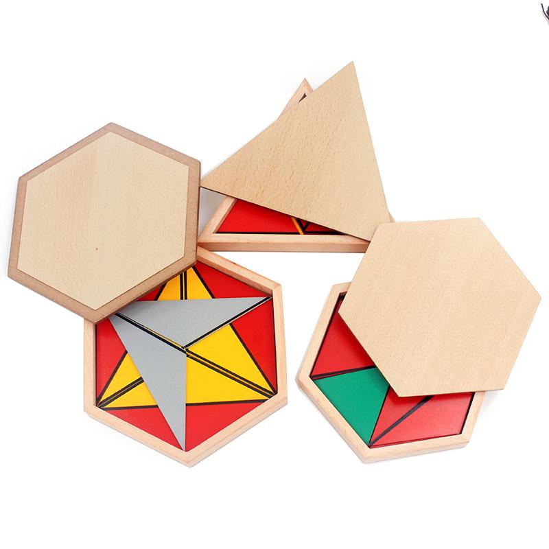 Fidtoy Set of Constructive Triangles Montessori Material