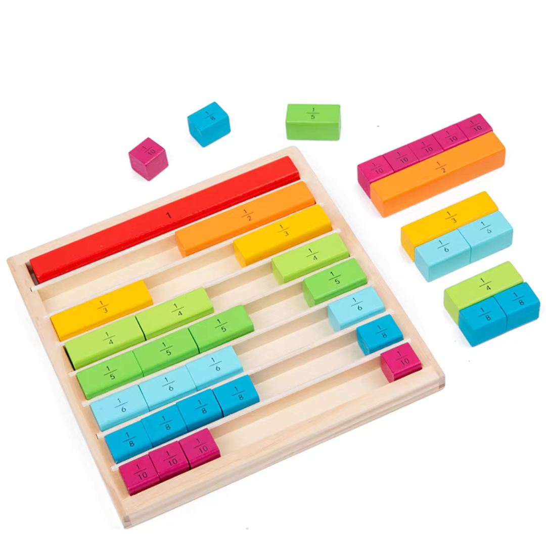 Montessori Whole Fractions Learning Board