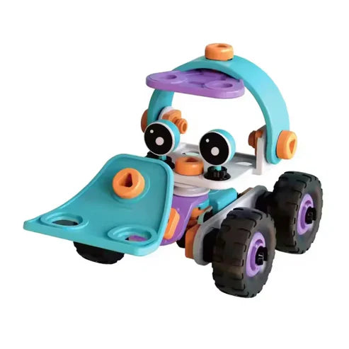 Fidtoy DIY Soft Rubber Building Puzzle Truck Toy Set for Kids | 55 Pcs