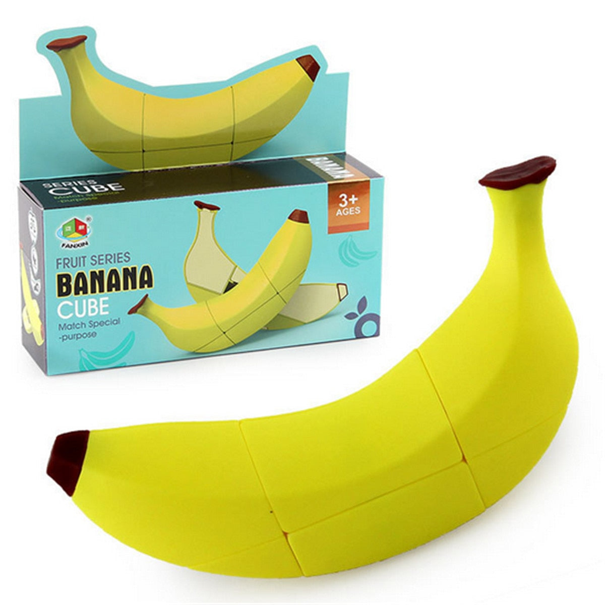 Fidtoy Fruit Twist Cube Puzzle, Jouet pour Enfants de 3 Ans et Plus, Casse-tête Coloré en Forme de Banane pour la Coordination Œil-Main, la Mémoire, la Pensée Spatiale et la Résolution de Problèmes