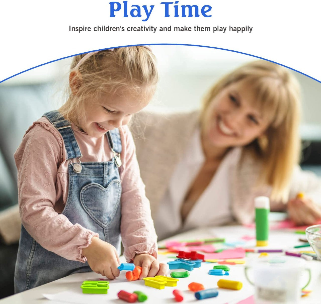 Fidtoy - Kit de Pâte à Modeler Alphabet pour Enfants, Ensemble de Pâte à Modeler Réutilisable avec Moules de Lettres, Jouet d'apprentissage ABC pour les 3 ans et plus