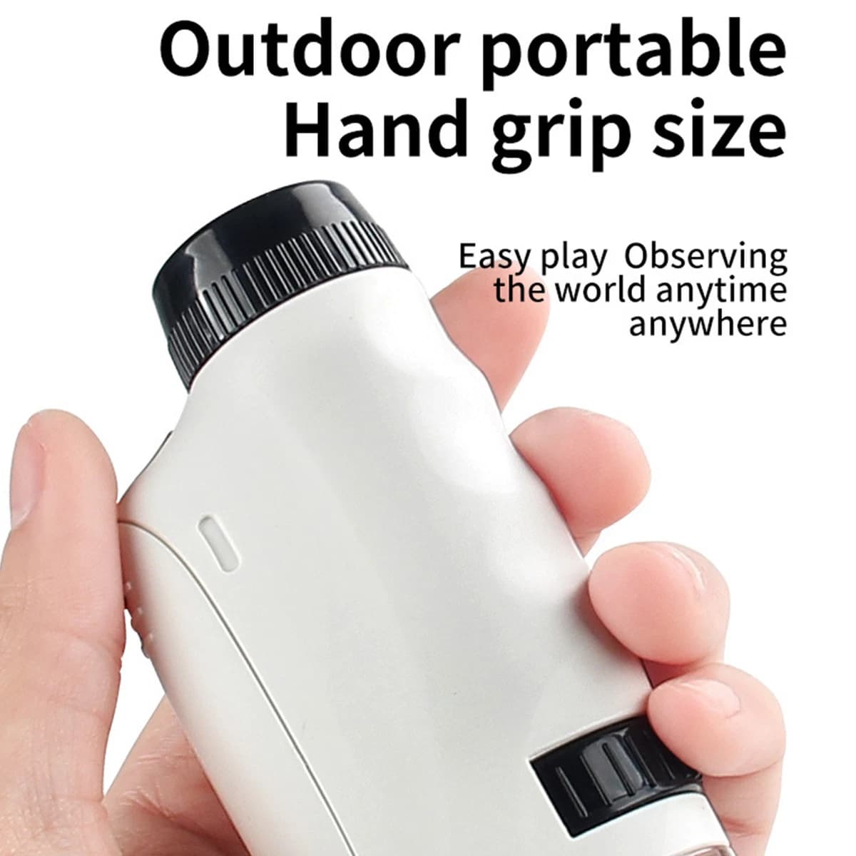 Fidtoy STEAM Portable Microscope Optics Experiment Kit for Kids, 250X Handheld Pocket Microscope with LED Light, Phone Connection and Manual Zoom