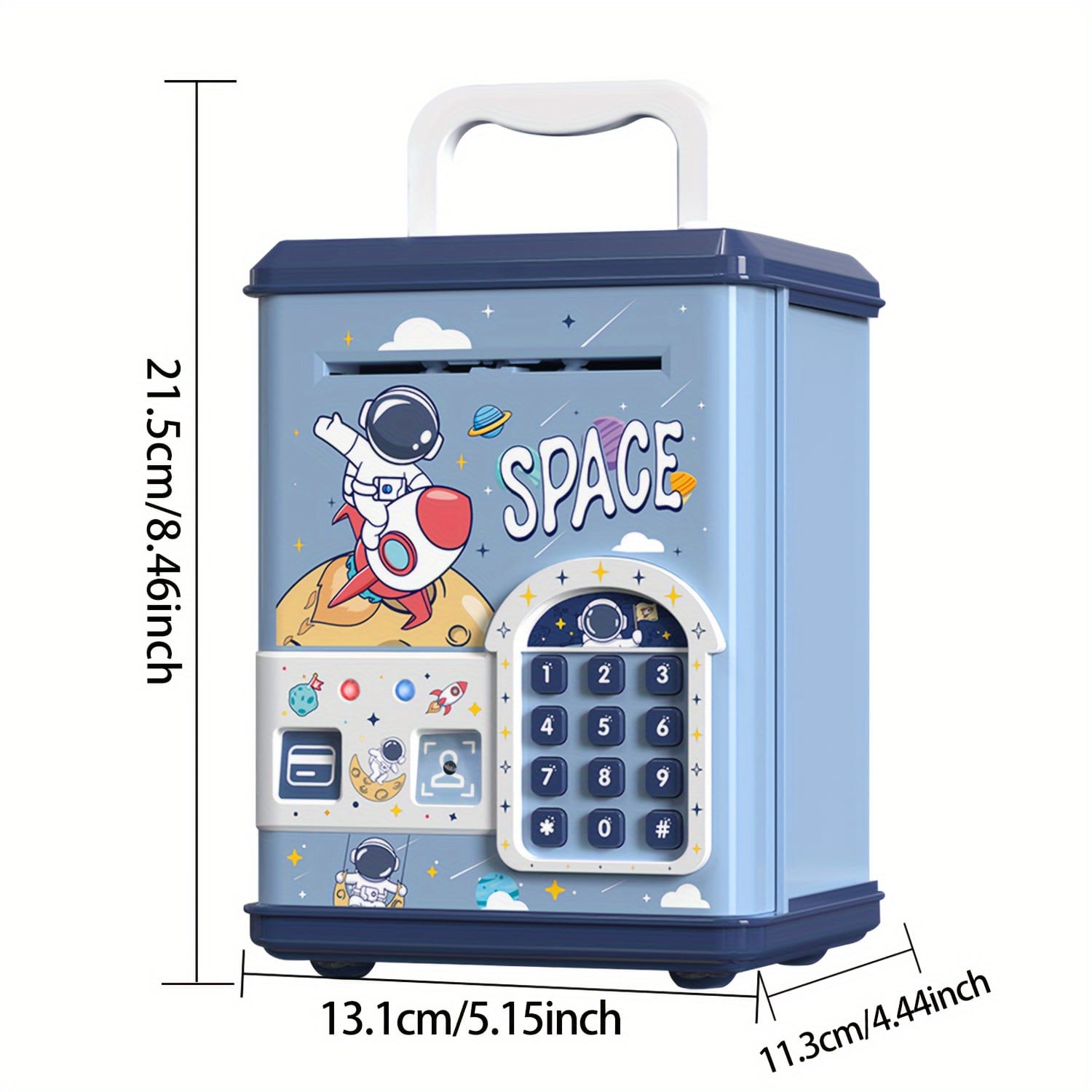 Cajero automático espacial con huella dactilar y banco de dinero, juego - 300