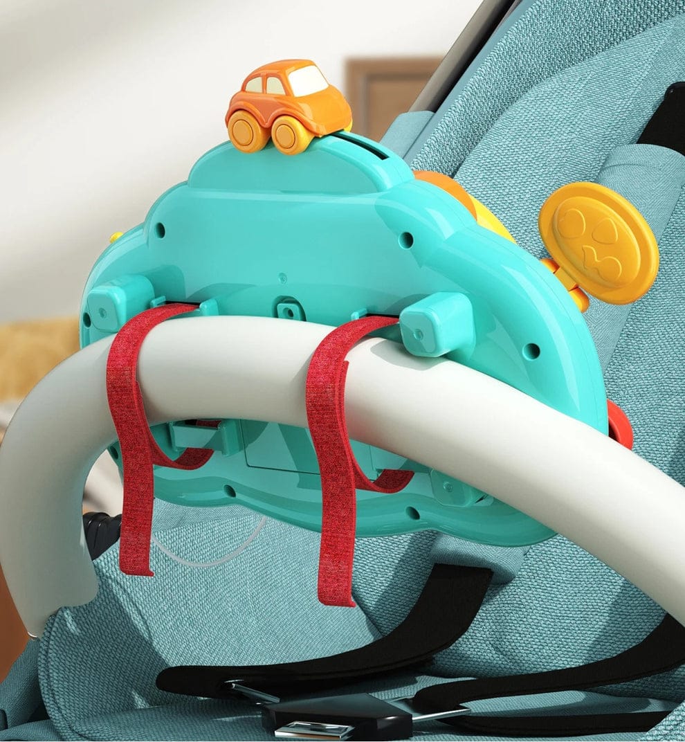 Fidtoy Little Driver Musical Steering Wheel Toy for Toddlers Car Seat Sensory Pretend Driving Play
