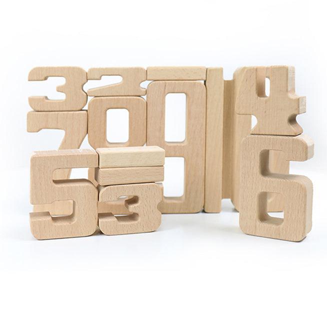 Fidtoy - Juego de números pequeños de madera - Juguete de matemáticas Montessori para niños