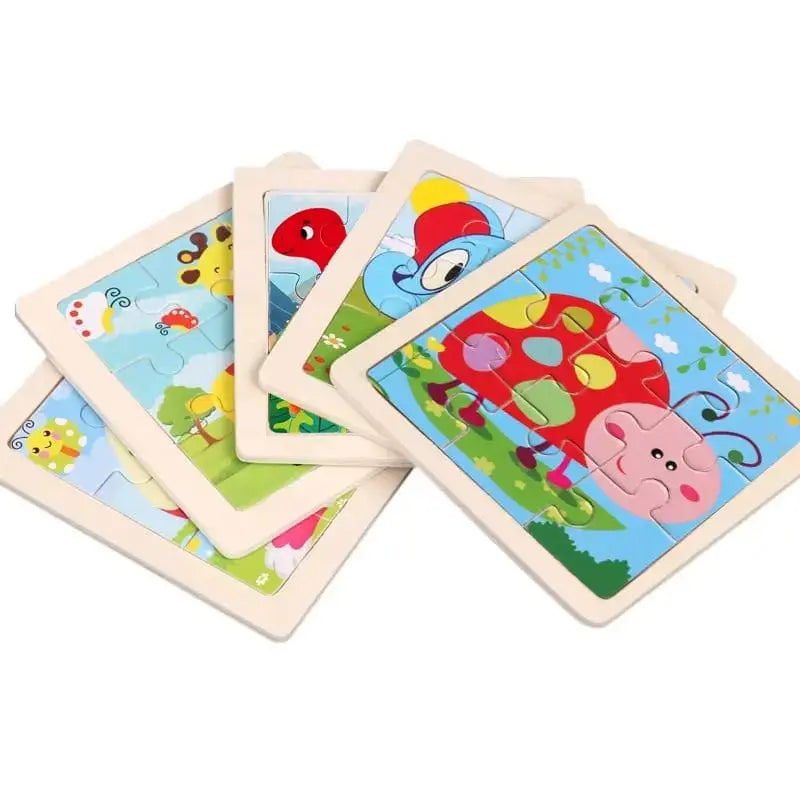 Fidtoy Montessori Wooden Insect Puzzle for Toddlers – Educational Learning Toy for Ages 3+