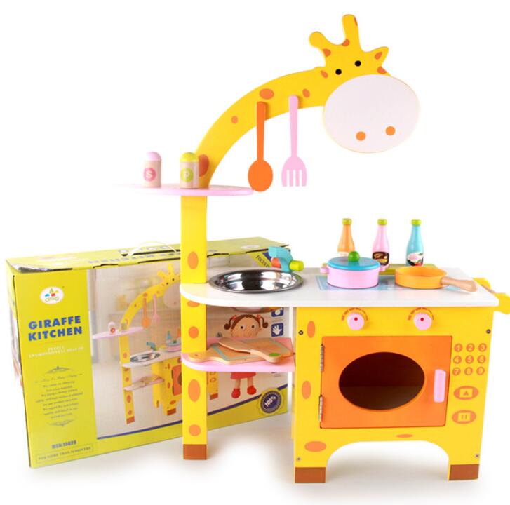 Juego de cocina de madera Fidtoy Jirafa para juego de simulación infantil