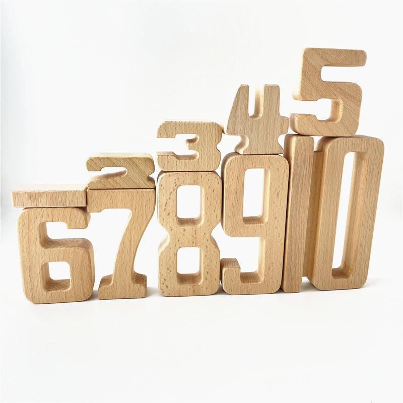 Fidtoy - Juego de números pequeños de madera - Juguete de matemáticas Montessori para niños