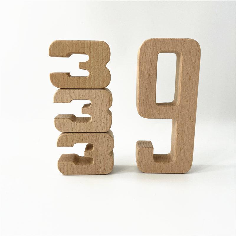 Fidtoy - Juego de números pequeños de madera - Juguete de matemáticas Montessori para niños