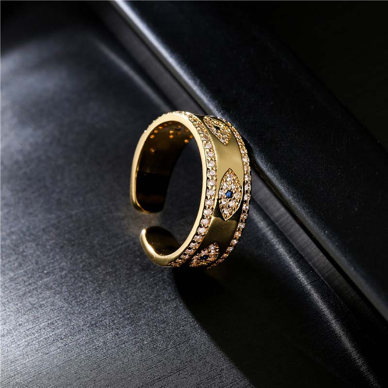 Buddha Stones Evil Eye Luck Blessing Copper Ring Rings BS 2